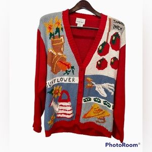 Alexandra Bartlett Sweater Cardigan Womens Size 1X Vintage